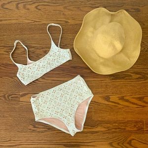 J Crew High-waisted, white 2 piece